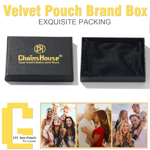 ChainsHouse Stainless Steel Mens Cuban Link Chain, Black/ 18K Gold Plated Miami Cuban Chain Necklace, 5mm/7mm/9mm/12mm/14mm Width, No Tarnish& Durable Hip Hop Mens Jewelry, 18