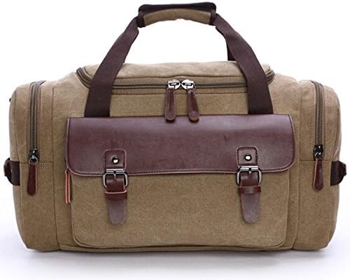 Duffle Bag Canvas Weekend Bag Large Capacity Durable Travel Tote Luggage Bag for trip,gym,business