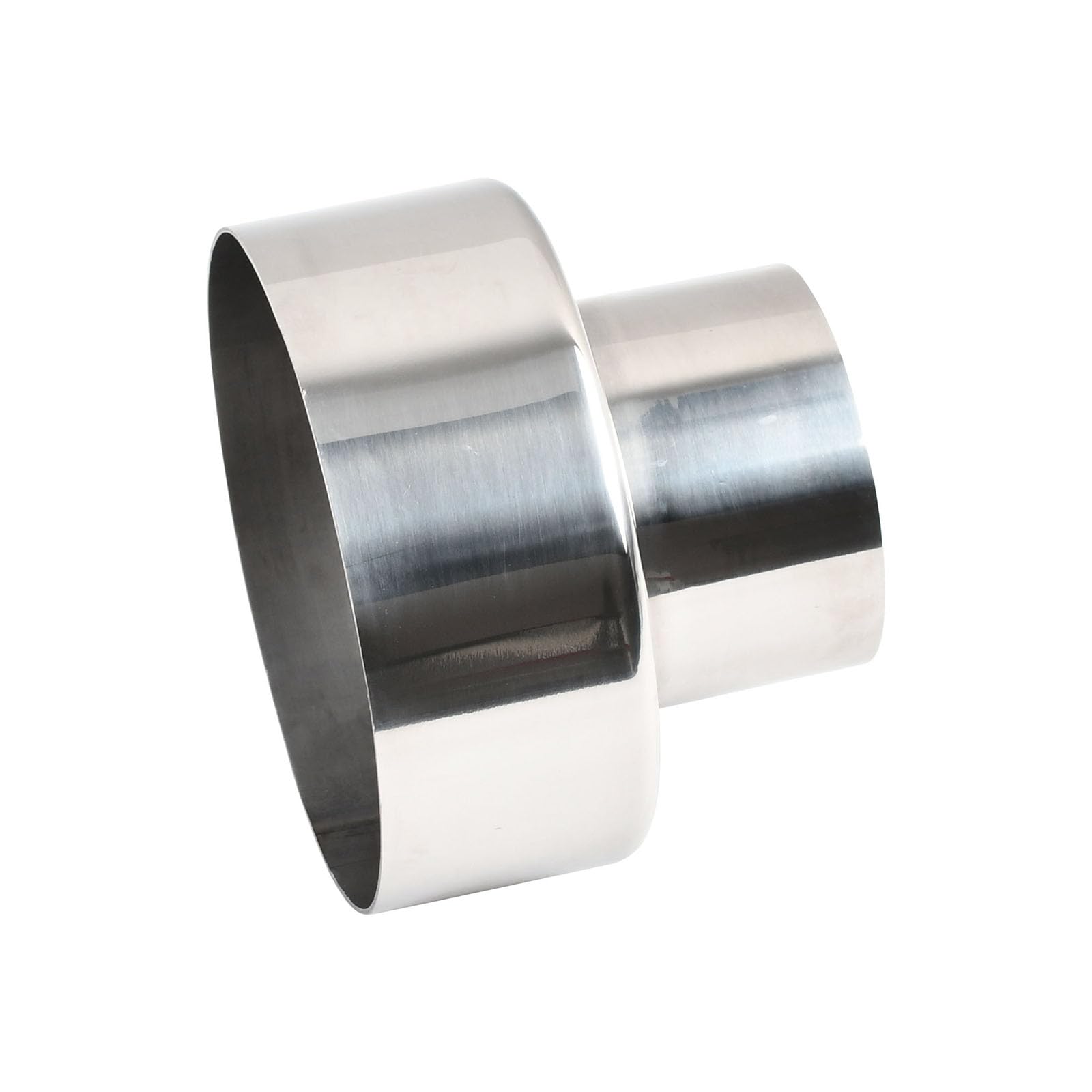 Photo 1 of BATONECO OD 3 Inch to OD 5 Inch Exhaust Pipe to Component Pipe Adapter Reducer 3" OD to 5" OD Polished Stainless Steel 4" Overall Length
