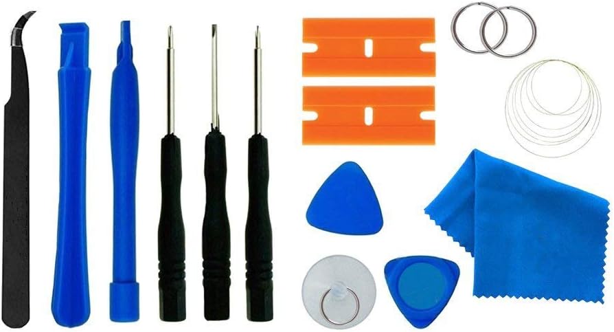 Original Galaxy S9 Screen Replacement Front Outer Lens Glass Screen Replacement Repair Kit for Samsung Galaxy S9 G960 Series (Galaxy S9 5.8 inch Black)