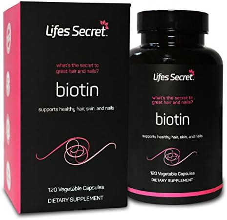 Product Name: Biotin Pills Extra Strength Hair Skin Nail Vegetarian Supplement, Supports Beard Growth, Hair Growth, Radiant Skin and Strong Nails, 120 Vegan Capsules, Lifes Secret (10000mcg)