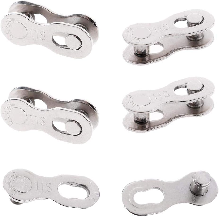 Wetrys Bicycle Missing Link 11 Speed Chain Reusable Silver Steel Quick-Link Connector Bike Chain Link