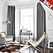 jinchan Velvet Curtain for Living Room, Gray Thermal Insulated Luxury Drape for Bedroom 96 Inch Long, Stylish Design Super Soft Privacy Room Darkening Window Treatment Rod Pocket 1 Panel, Grey