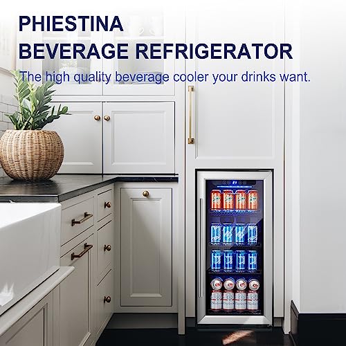 Phiestina Beverage Refrigerator 100 Cans Beverage Cooler 16 inch Mini
