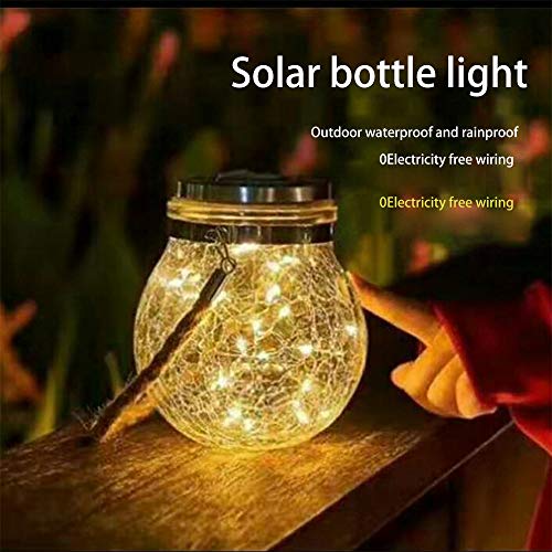 gdfh Solar String Lights Outdoor, Super Bright Solar Globe String Lights Outdoor (Upgraded Oversize Lamp Beads), Waterproof for Garden Patio Yard Party