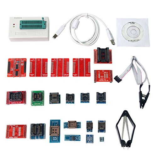 Signstek TL866CS Minipro Programmer + 21 Adapters + 21 IC Clip Clamp AVR PIC Bios MCU Flash EPROM Programmer