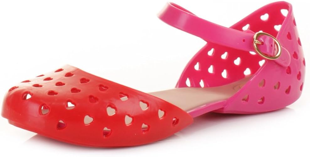 red jelly sandals womens
