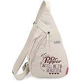 MONNYCAR Sling Bag for Men Women,Dr Pepper Waterproof Utility Crossbody Backpack Chest Bag for Hiking Travel Sports Running,Trendy Fanny Packs Chest Bag with Extended Strap