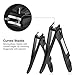 BESTOPE Nail Clipper Set 2PCs Black Stainless Steel Fingernail & Toenail Clippers, Sharp Nail Cutter with Metal Case