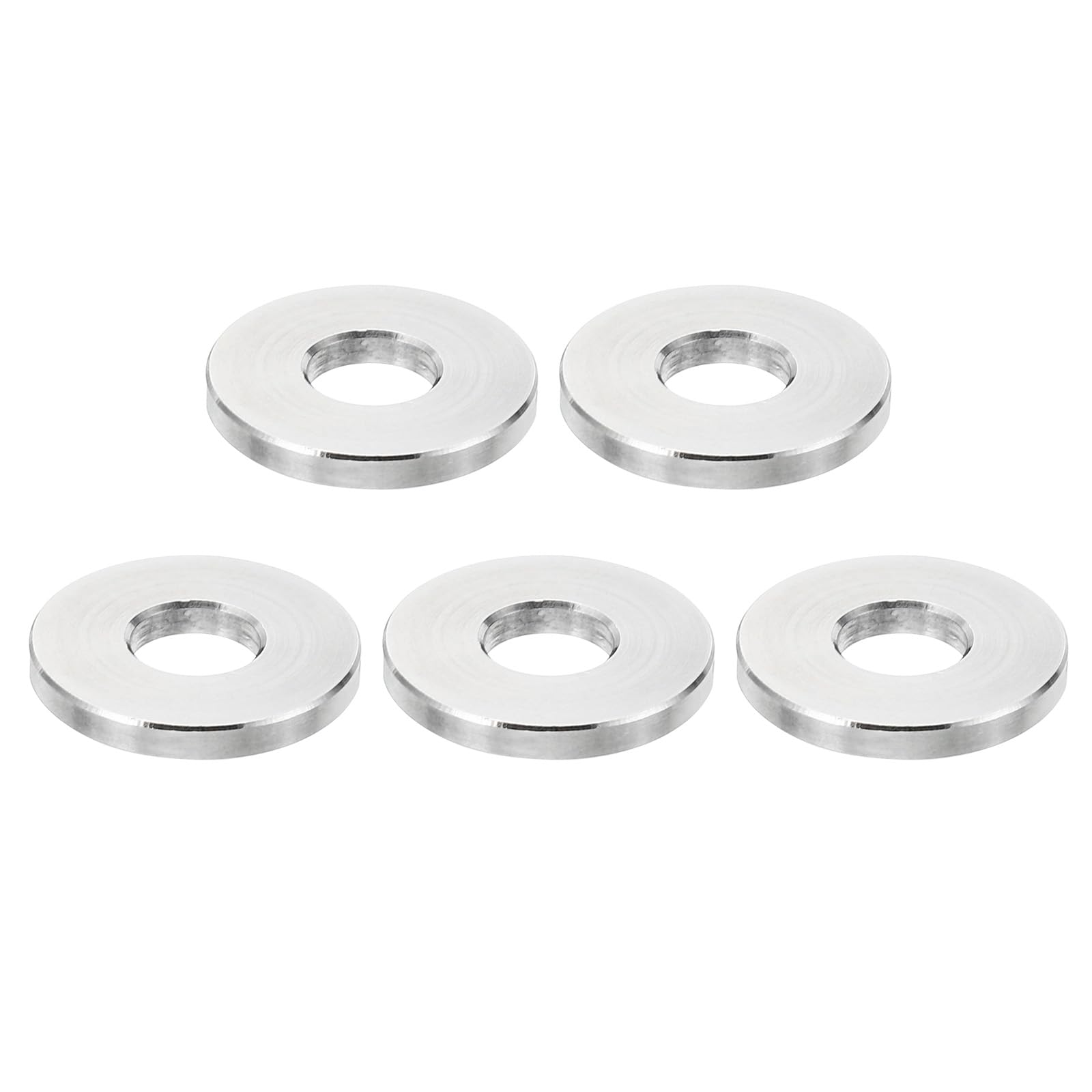 PATIKIL M6 Stainless Steel Spacers, 5 Pcs Metal Spacer Stainless Steel 6.2mm ID x 16mm OD x 2mm L Spacer Screw Standoff Round for 1/4" or M6 Screw Bolts