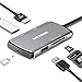 USB C Hub Ueznirn 6 in 1 USB Type c Hub Adapter with 4K HDMI Port, USB-C PD port, 2 USB 3.0 Ports and SD/TF Card Reader for Macbook Pro, Chromebook, USB Flash Drives and More USB C Devices