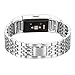 bayite Metal Bands Compatible Fitbit Charge 2, Replacement Accessories Bracelet, Silver