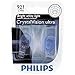 Philips 921CVB2 CrystalVision Ultra Miniature Bulb, 2 Pack