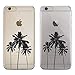uCOLOR Palm Tree Case Compatible with iPhone 6S/6/8/7 SE 2nd/SE 3 Released Transparent Clear Case Hybrid TPU Bumper + Hard Back Cover (4.7 inch) (Palm Tree)
