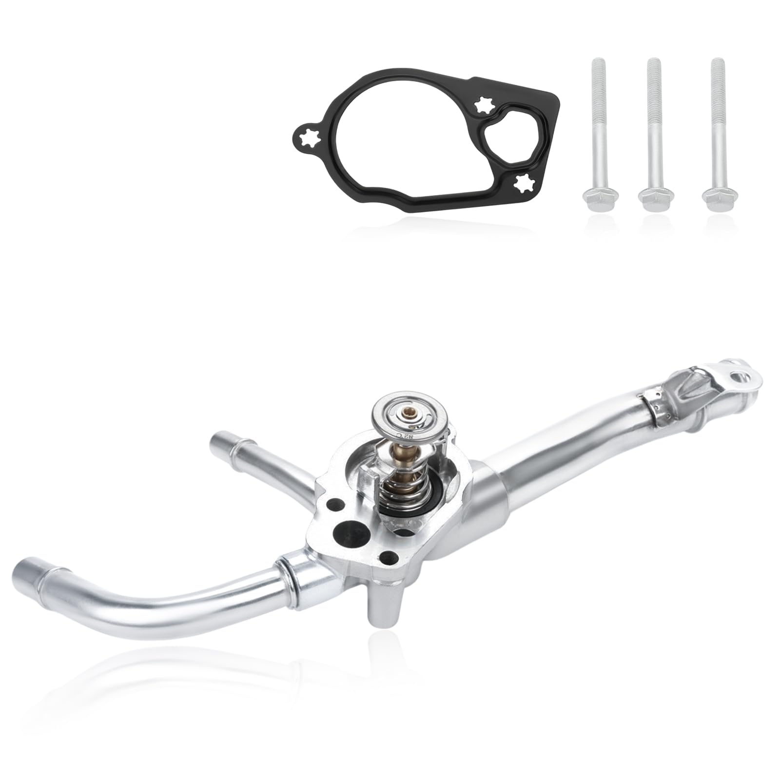 Photo 1 of Jovbex Aluminium Engine Coolant Thermostat Housing Compatible with Buick Enclave 2008-2017, Chevy Traverse 2009-2017, GMC Acadia 2007-2017, Saturn Outlook 2007-2010 3.6L Replacement for 12599235