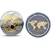 SHZONS Ripple Coins, 2 PCS Commemorative Round Collectors Coin XRP Physical Coins,Digital Blockchain Crypto Currency,Funny Gift for Boy,Girl,Woman,Man