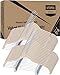 Utopia Home 24 Pack Velvet Skirt Hangers with Clips - Non Slip Velvet Clothes Hangers with Notches for Pants and Coat - Slim and Heavy Duty with 360 Degrees Swivel Hook - Ivory