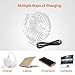 FUNME Mini Handheld Fan, 3 Speed Adjustable Personal Portable Fan 2600mAh Rechargeable Battery Operated USB Table Fan Cooling Foldable for Outdoor Hiking Travel Office Household, White