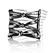 HairZing Boho Artisan Glass Wide Eyelet, Perfect for Easy Ponytails, UpDos and Twists, Black, Medium