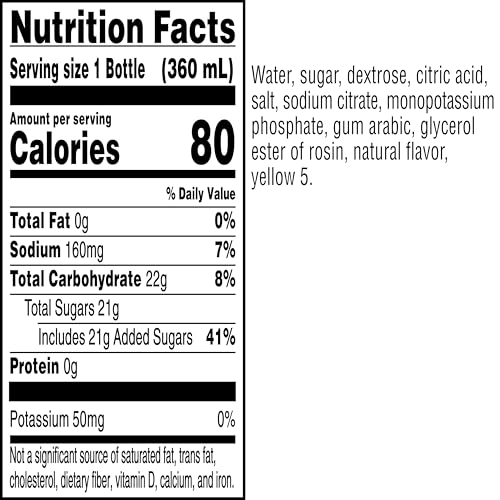 GATORADE THIRST QUENCHER, LEMON-LIME, 12 FL OZ (PACK OF 12)