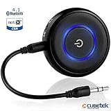 Cubetek 2 In 1 Bluetooth V4.1 Transmitter & Receiver,Wireless 3.5mm Adapter, For TV/PC/iPod/PSP/Car Stereo Support APTX Low Latency, Model: CB-BTI-018