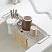 KOHLER K-5473-0 Multi-Purpose Over-The-Sink Drying Rack, Caddy with Kitchen Towel Bar Holder, Soaking Cup. Expandable 14.6