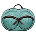 Travel Bra Organizer Lingerie Bag - For Bra Sizes D, DD, DDD - Womens Underwear Organizer Pouch For Large Cup Bras - Organize & Protect Bras When Traveling - EVA Bra Travel Case - Tiffany Turquoise