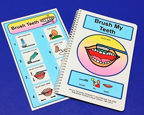 Brush My Teeth - PECS Autism Social Skills Story - Laminated PECS Schedule Board for Visual Support
