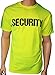 OFFICIAL NYC FACTORY Cool Neon Security T-Shirt Mens Tee Staff Event Crew Shirt