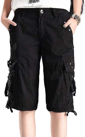 high rise cargo shorts