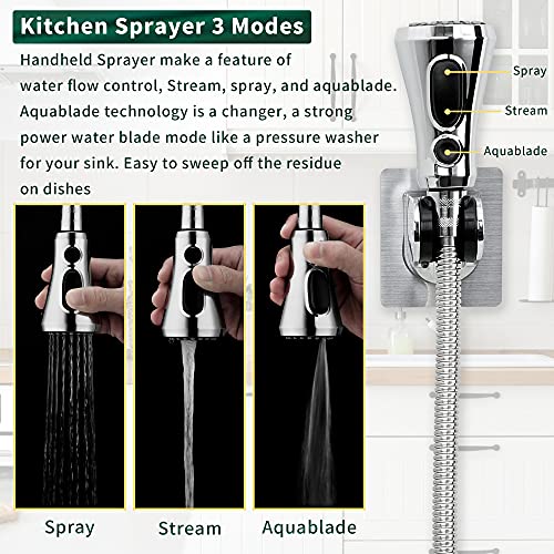 Kitchen Faucet Hose Attachment, Sink Sprayer Replacement Head with 6.5