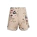 RUIGO Women's Casual High-waisted Boho Ruffles Floral Print Skirt Shorts Skort (L, Khaki)