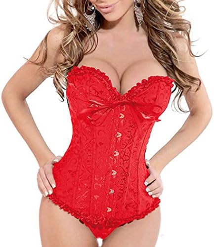 YISABELL Women Satin Bustiers Corsets Wedding Dress Push Up Shapewear With G-string