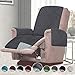 RHF Reversible Sofa Cover-Great for Home with Pets(Couch Cover for Dogs)-Features Elastic Strap, Chair Protector, Machine Washable(Recliner-Small: Darkgrey/LightGrey)