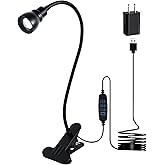 CeSunlight Zoomable Clip on Light, Clamp Reading Light for Dorm Bed Headboard, Dimmable Spotlight with 3 Color Temperature Options, 10 Dimmable Brightness Levels, Adjustable Beam Angle