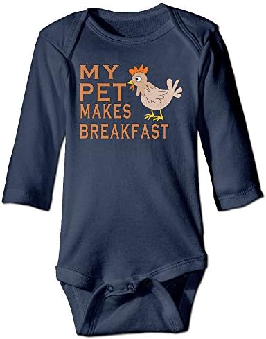 Unisex Baby Onesies Pet Makes Breakfast Long Sleeve