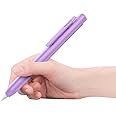 MoKo Holder Case for Apple Pencil 1st Generation, Retractable Apple Pencil 1st Generation Case Protective iPad Pencil Sleeve Skin Cover with Sturdy Clip, Purple