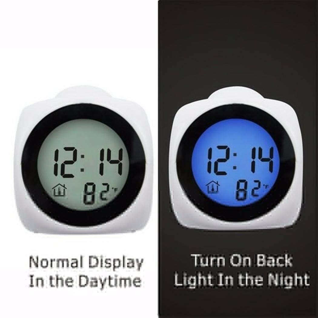 lazinem Multifunction LCD Projection Alarm Clock Time Temperature Display Clock Alarm Clocks