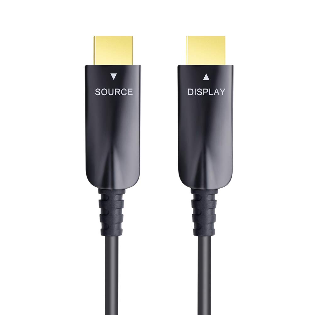 DTech Fiber Optic HDMI Cable 8m with High Speed 1080p 60Hz 4K 30Hz for Home Theater HD Video 3D ARC HDCP CEC (25 Feet, Black)