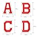 Sorrento Crafts 26pcs Letter Embroidered Iron On Patches for DIY Clothing Badges Red Alphabet