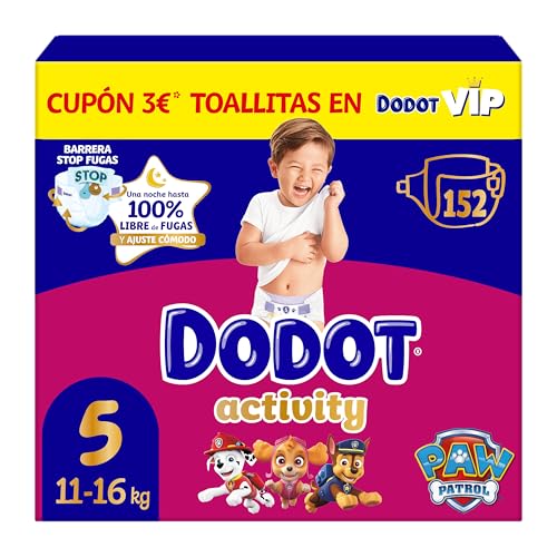 Pañales Bebé Activity Talla 5 (11-16 kg), 152 Pañales, Nuestro Nº1 en Absorción y Comodidad