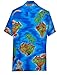 Alvish Hawaiian Shirt Mens Scenic Flower Print Beach Aloha Party Holiday Camp