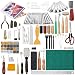 Dorhui 356 Pieces Leathercraft Tools Kit, Leather Working Tools and Supplies, Leather Craft Stamping Tools, Rivets Tools, Stitching Groover, Prong Punch, Leather Working Saddle Making Tools primary
