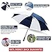 62 Inch Golf Umbrella (Blue/White, 1-Pack) Golf Accessories for Women Travel Umbrella Large Umbrella Large Umbrellas for Rain Windproof Rain Umbrellas for Men