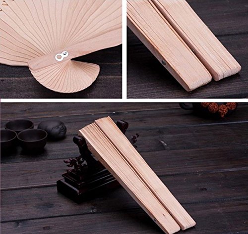 Aeroway Sandalwood Fan (Set of 48 pcs) - Baby Shower Gifts & Wedding - Thumbnail 4