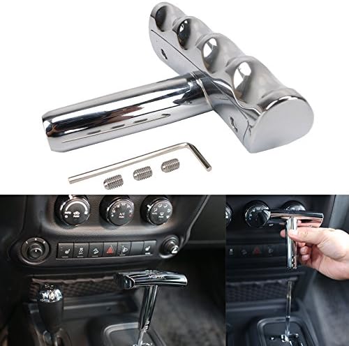 Zinc Alloy Silver T-Handle Knob Shifter for Jeep Wrangler JK Dodge Challenger/Charger 2008-2015