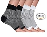 ASTAS Foot Sleeves (2 Pairs) Best Plantar Fasciitis Compression Sock for Men & Women - Heel Arch Support/ Ankle Sock, Great for Hiking, Relieve Arch Pain, Reduce Foot Swelling,Better feel.