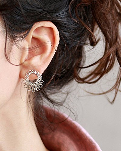 Sterling Silver Ear jacket earring , Handmade Designer Mandala Jacket + Stud Earrings,