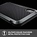X-Doria iPhone X Case, Defense Lux - Military Grade Drop Tested, Anodized Aluminum, TPU, and Polycarbonate Case for Apple iPhone X, [Black Carbon Fiber]