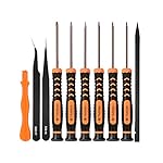TECKMAN-10-in-1-Torx-Screwdriver-Set-with-T3-T4-T5-T6-T8-T10-Security-Torx-Bit-ESD-TweezersMagnetic-Screwdrivers-Precision-Repair-Kit-for-XboxPS4MacbookComputerDoorbell-Folding-knife